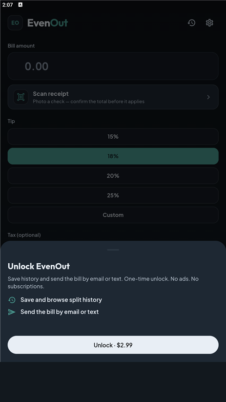 EvenOut screenshot