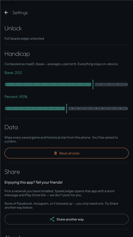 SpareLedger screenshot